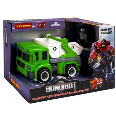 Игрушка Трансформер-конструктор Bondibot мусоровоз Bondibon ВВ5258 3