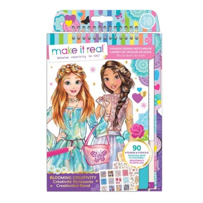 Альбом для дизайна одежды с наклейками Цветочное творчество Make It Real 3202