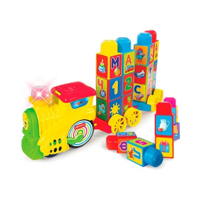 Музыкальный поезд Буковка желтый Азбукварик