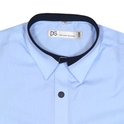 Рубашка школьная для мальчика Deloras С71738 голубая 2