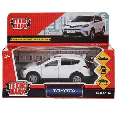 Металлическая инерционная машинка TOYOTA RAV4 12 см Технопарк RAV4-WH 2