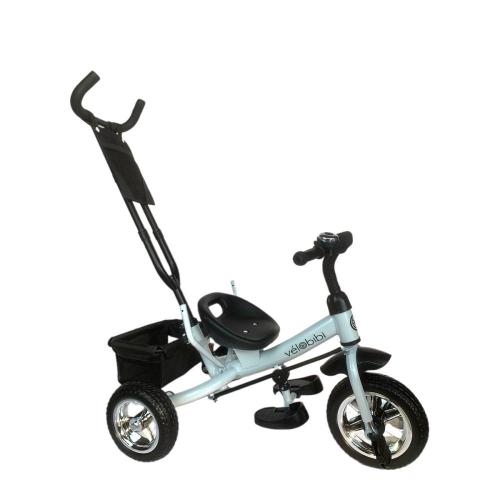 Велосипед трёхколёсный с родительской ручкой Velobibi Венера ВЛ-0686 графит фото 8