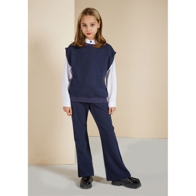Брюки школьные Deloras 63771YB синий 02