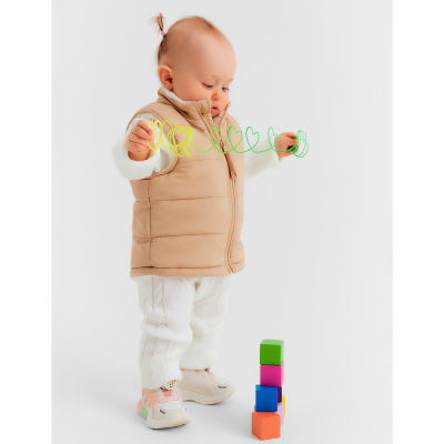 Жилет утепленный для мальчика и девочки Крошка Я бежевый 5
