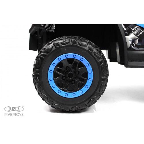 Детский электроквадроцикл 4WD RiverToys T001TT синий фото 16