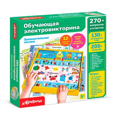 Обучающая электровикторина Занимательная логика Азбукварик 3180