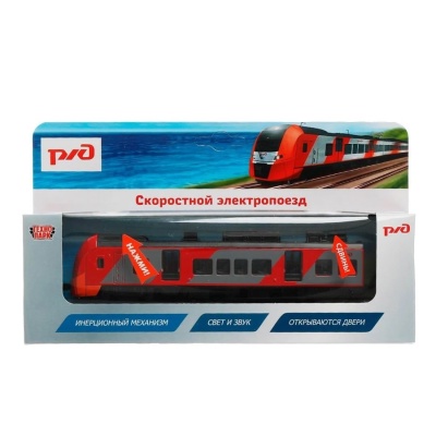 Игрушка Модель РЖД Электропоезд Технопарк ELTRAINLAST-17SLRZD-RDGY