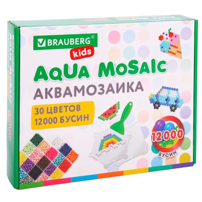 Аквамозаика 30 цветов 12000 бусин с трафаретами Brauberg Kids 664917 5
