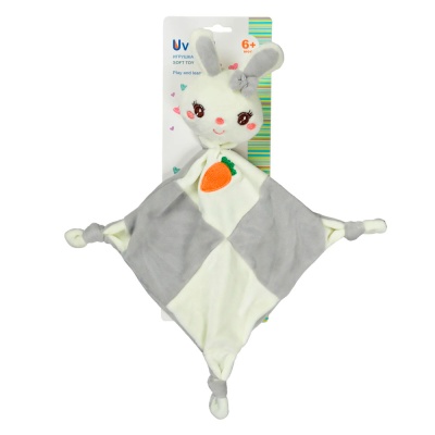 Мягкая игрушка комфортер Кролик с морковкой Uviton 611 5