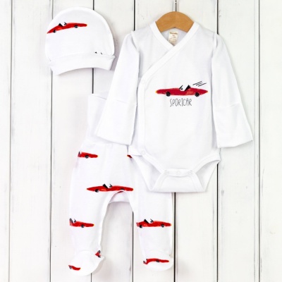 Комплект для новорожденных Гонки Baby boom КН111/3-И-1