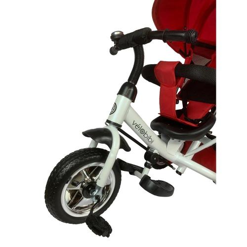 Велосипед трёхколёсный с родительской ручкой Velobibi Венера ВЛ-0685 красный фото 8