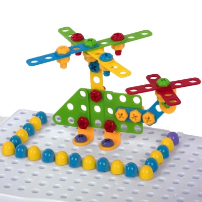 Конструктор с шуруповертом развивающий 247 деталей Brauberg 665204 1