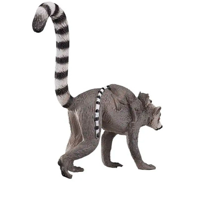 Фигурка Кошачий лемур с детенышем Konik AMW2100 3