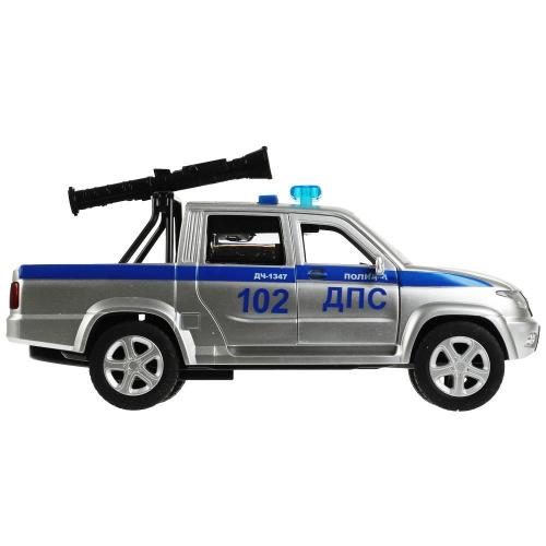 Машинка UAZ Pickup Полиция Технопарк PICKUP-22PLPOL-CANSR