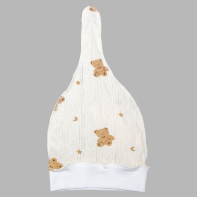 Шапочка-узелок Мишки Чуди Кидс 400325Б-15 молочный 03