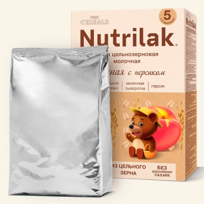 Каша Procereals Овсяная цельнозерновая с персиком молочная 200 г Nutrilak 81980 4