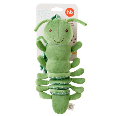 Подвесная игрушка-растяжка гусеничка с вибрацией Happy Baby 330712 green 4