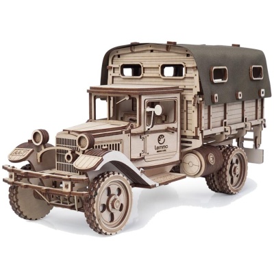 Деревянный 3D конструктор Lemmo 0110 Грузовик с тентом 01