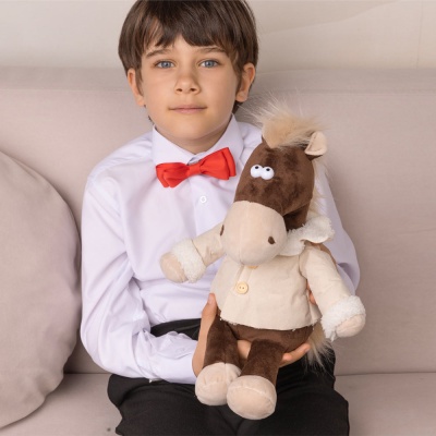 Мягкая игрушка Конь Василий 27 см Символ Года Maxitoys MT-250218-27