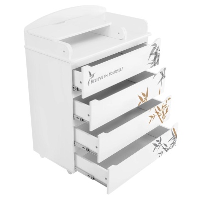 Комод с узким пеленальным столиком Indigo Green Line Бамбук