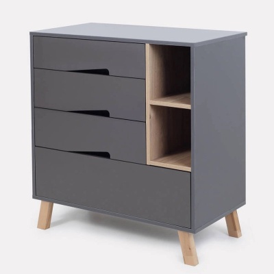 Комод пеленальный с органайзером Rant Lago Pro 800/4 Moon Grey