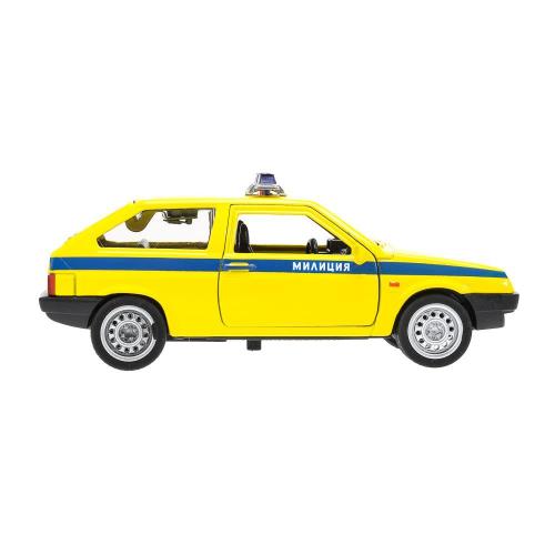 Металлическая машинка Lada-2108 Спутник Милиция Технопарк 2108-12-SLPOL-YE фото 2