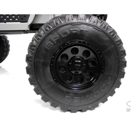 Детский электромобиль Jeep RiverToys A222AA серый фото 13