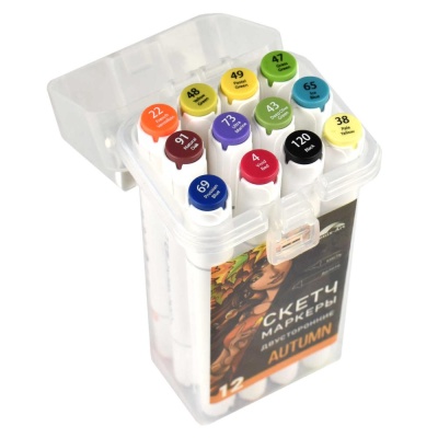 Маркеры для скетчинга Осень 12 шт Феникс+ ФЕ-65501