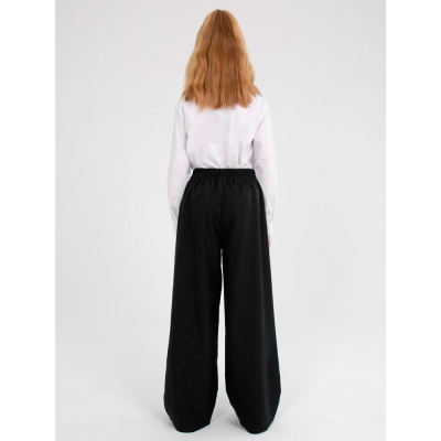 Брюки палаццо школьные для девочки Синяя Мода W502B-G39 черные 3