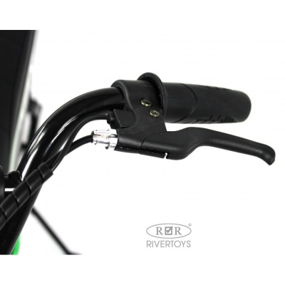 Детский электромотоцикл RiverToys A005AA зелёный