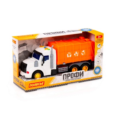 Автомобиль коммунальный Профи инерционный со светом и звуком Полесье 86501 оранжевый 3
