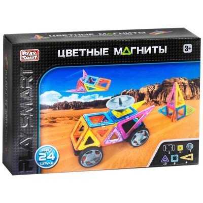 Конструктор Цветные магниты 24 детали Play Smart 2465 5