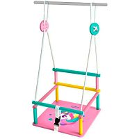 Качели деревянные Комета с рисунком Единорог Moby Kids 962262