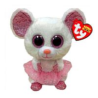 Мягкая игрушка Beanie Boo's белая мышка балерина Nina 15см Ty Inc 36365