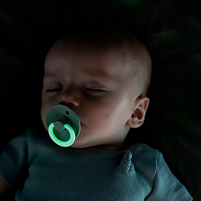 Набор пустышек латексных ночных Colour Glow 2 штуки от 6 месяцев Blush/Vanilla Bibs 120243 4