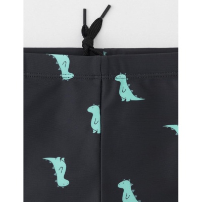 Плавки детские Crockid ТК 19010/1н ФВ черное дерево зеленые динозавры 03