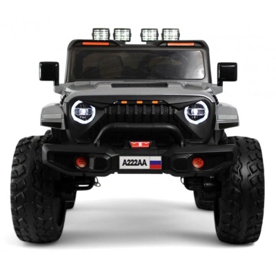 Детский электромобиль Jeep RiverToys A222AA серый