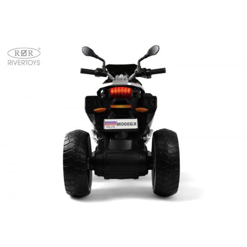 Детский электромотоцикл RiverToys М008БХ серый фото 20