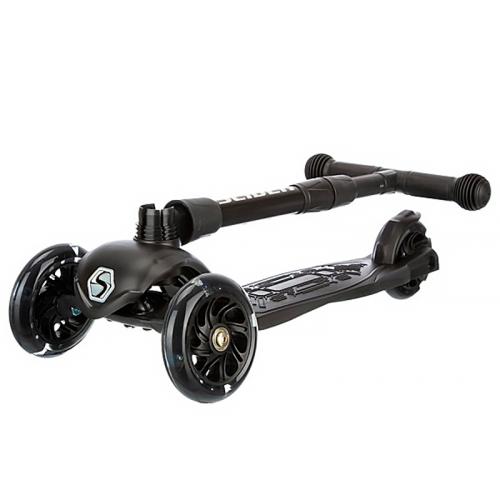 Самокат трехколесный складной светящиеся колеса Slider Stile1BK фото 3