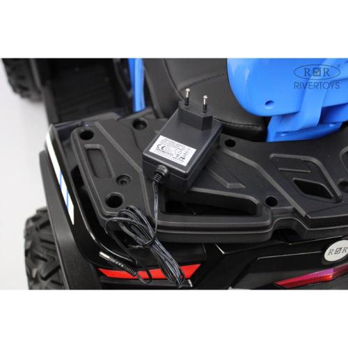 Детский электроквадроцикл 4WD RiverToys T001TT синий фото 11