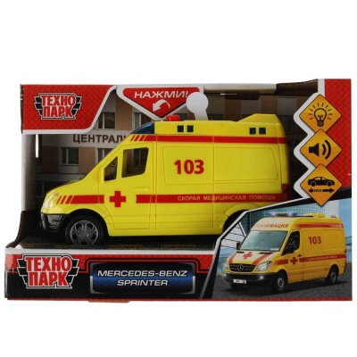 Игрушка Машина 14,5см Mercedes-benz sprinter Скорая Технопарк 3