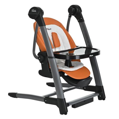 Стульчик для кормления 3 в 1 Pituso Triola SG116-BlackFrame/Orange чёрная рама оранжевый фото 3