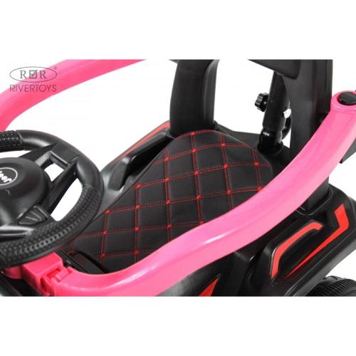 Детский электромобиль RiverToys G003GG розовый фото 15