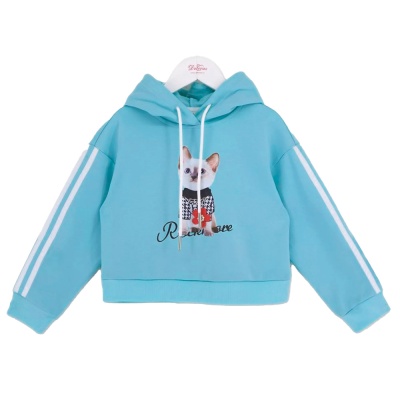 Свитшот для девочки Deloras DLS 19852 голубой 1
