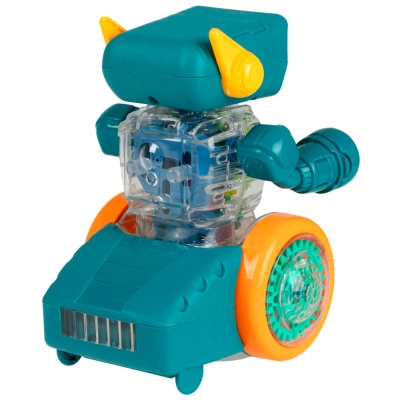 Робот прозрачный со световыми и звуковыми эффектами Движок 1toy Т23919 2