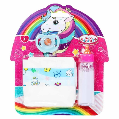 Набор аксессуаров соска бутылка с наполнителем подгузник Карапуз Y2203Z0461-RU (192) 4