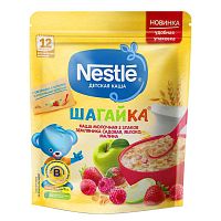 Каша 5 злаков Шагайка молочная земляника яблоко малина с 12 мес Nestle