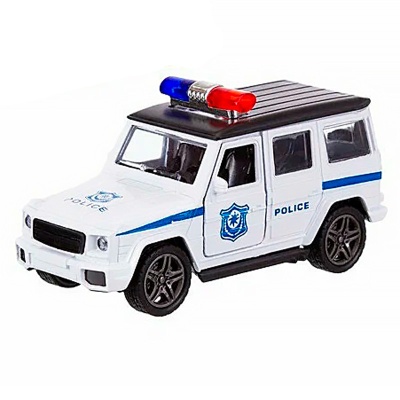 Машина Полицейский джип инерционная металлическая масштаб 1:32 BeBoy IT108766 2