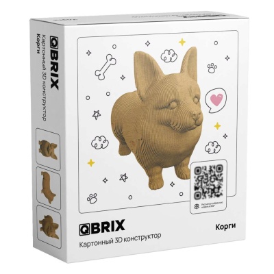 Картонный 3D конструктор Корги QBRIX 20036