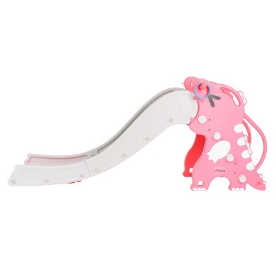 Детская горка с баскетбольным кольцом Дино Pituso L-NLL03 коралл 05